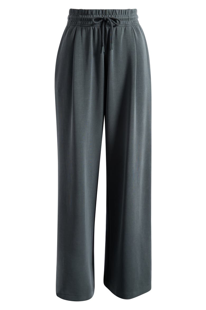 Sandwash Wide Leg Pants, Alternate, color, SLATE GREEN