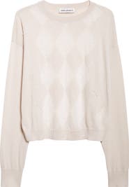 OUR LEGACY Sonar Distressed Argyle Plaid Wool Sweater