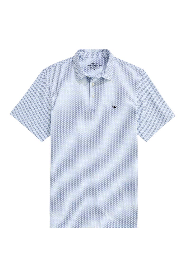 Sankaty Performance Polo, Main, color, MICRO FISH WHITE/ BLUE