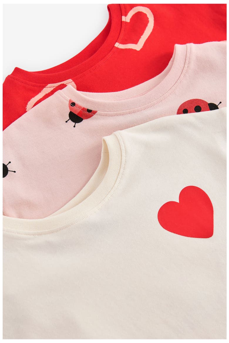 Kids' Assorted 3-Pack Cotton Graphic T-Shirts, Alternate, color, RED