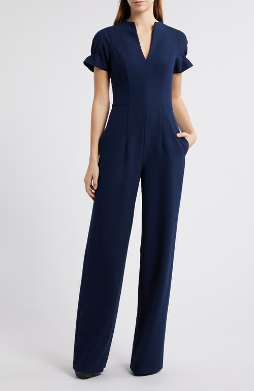 Shop Black Halo Patel Jumpsuit In Pacific Blue