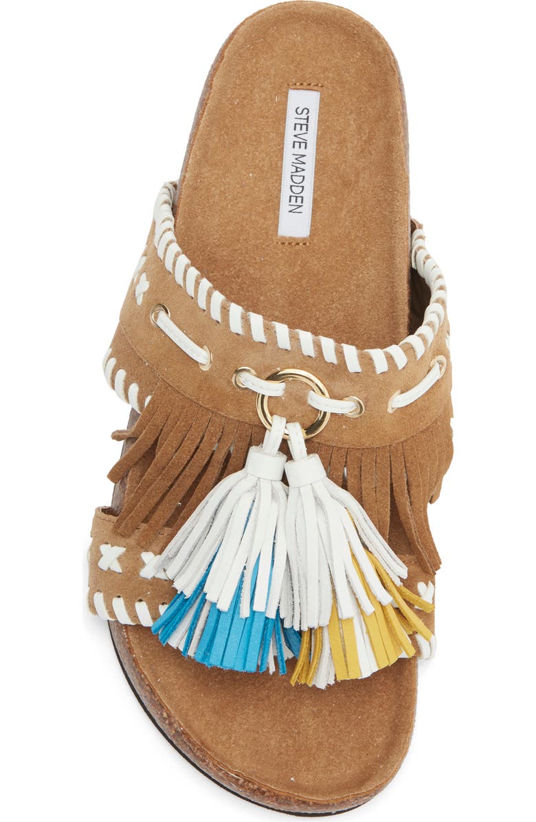 Steve Madden Lester Fringe Woven Sandal, Alternate, color,