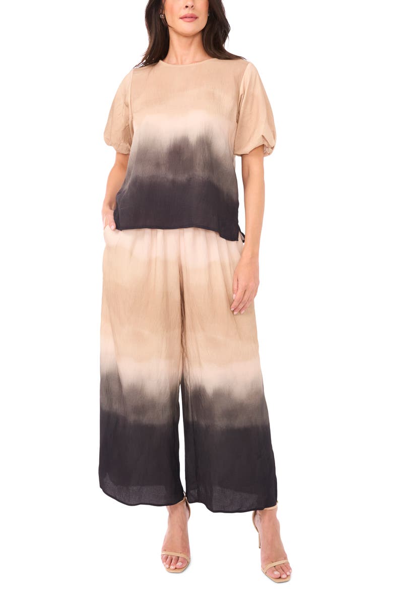 Vince Camuto Ombré Colorblock Wide Leg Drawstring Pants, Alternate, color, 