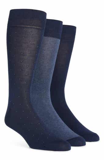 Assorted 3-Pack Cotton Blend Dress Socks