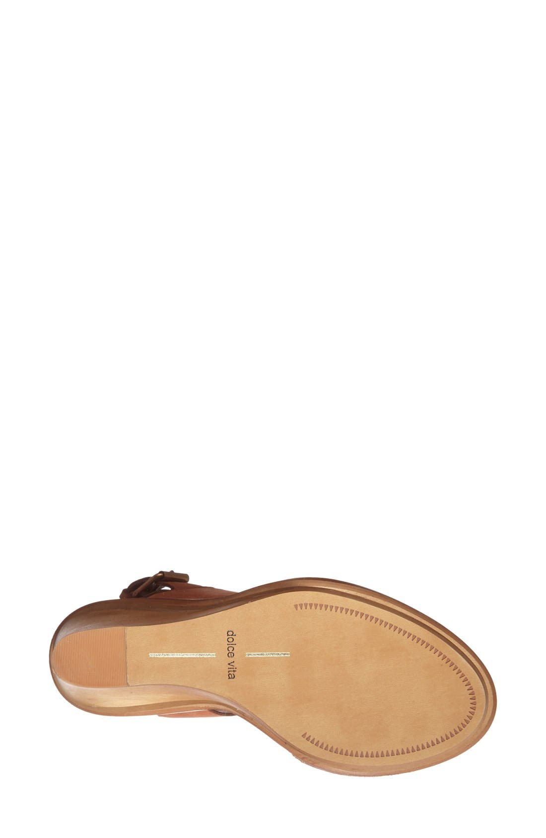 'Jodi' Snake Embossed Leather Wedge Sandal, Alternate, color, CLAY