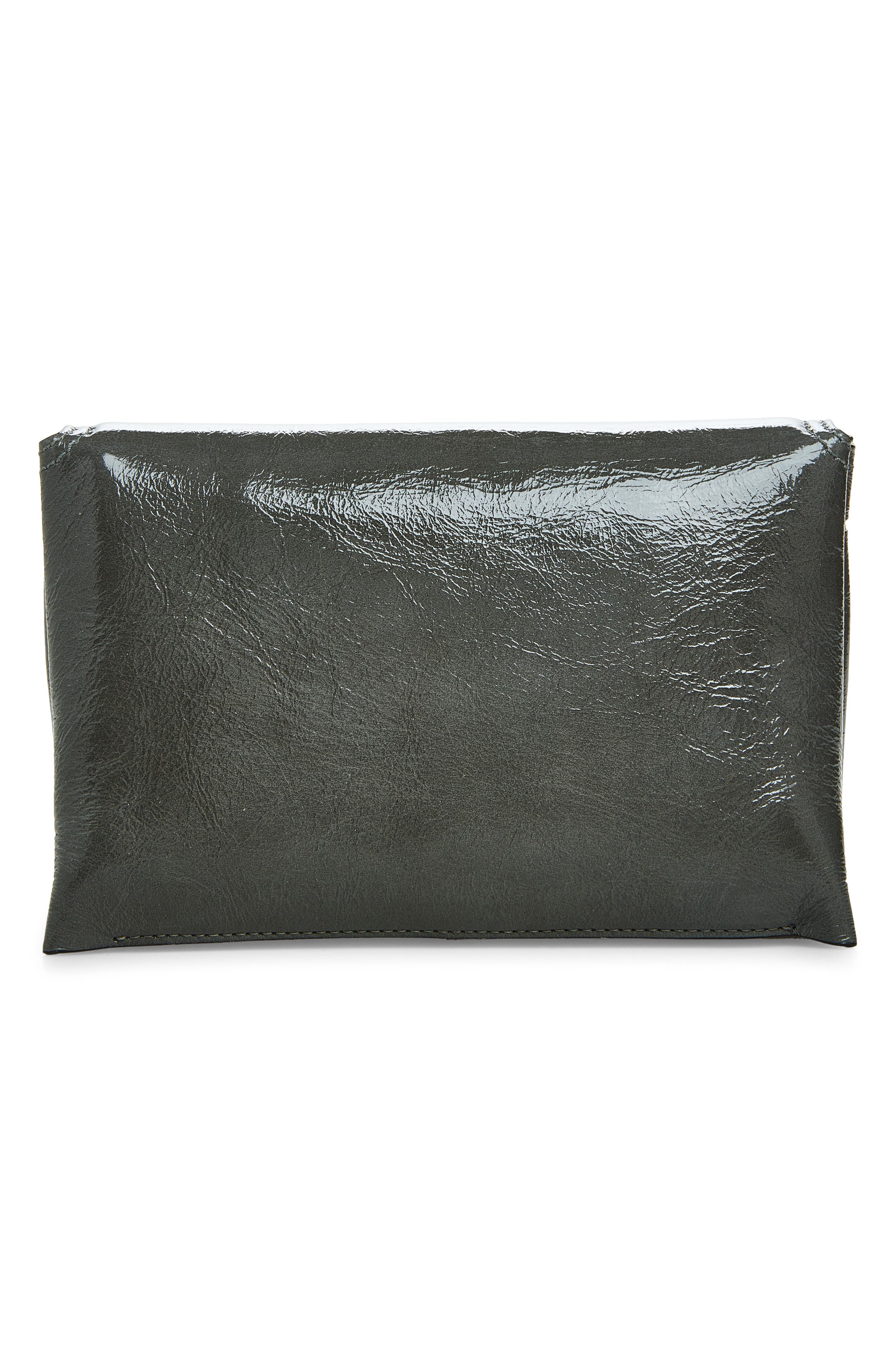 Ida Trio Leather Clutch, Alternate, color, CONCRETE GLAZE