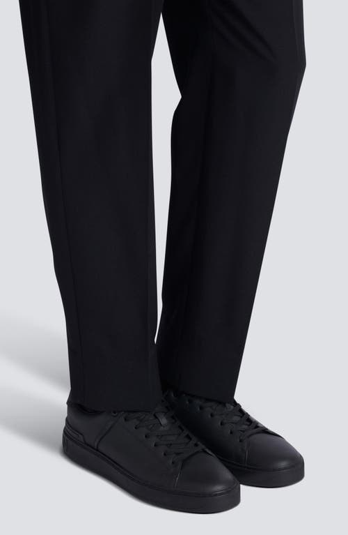 Balmain B Court Sneakers Flat Sole Round Toe In Black