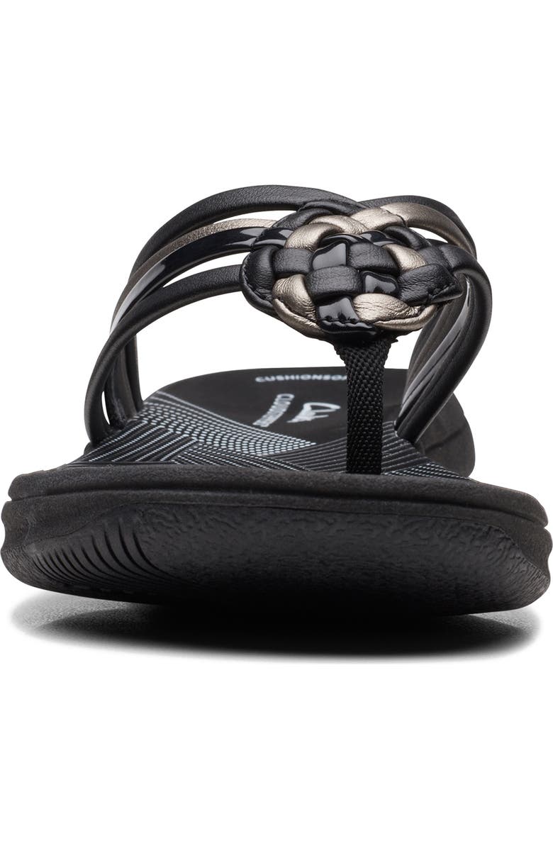Clarks<sup>®</sup> Breeze Coral Thong Sandal, Alternate, color, Black Combi