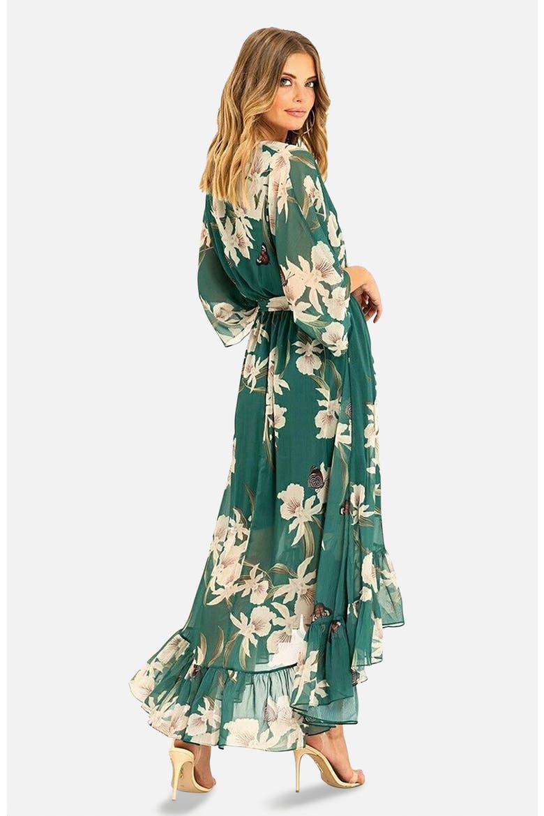 Dip Hem Sleeve Dress, Alternate, color, Green