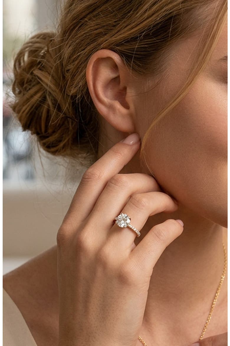 Round Cut Cubic Zirconia Solitaire Ring, Alternate, color, GOLD