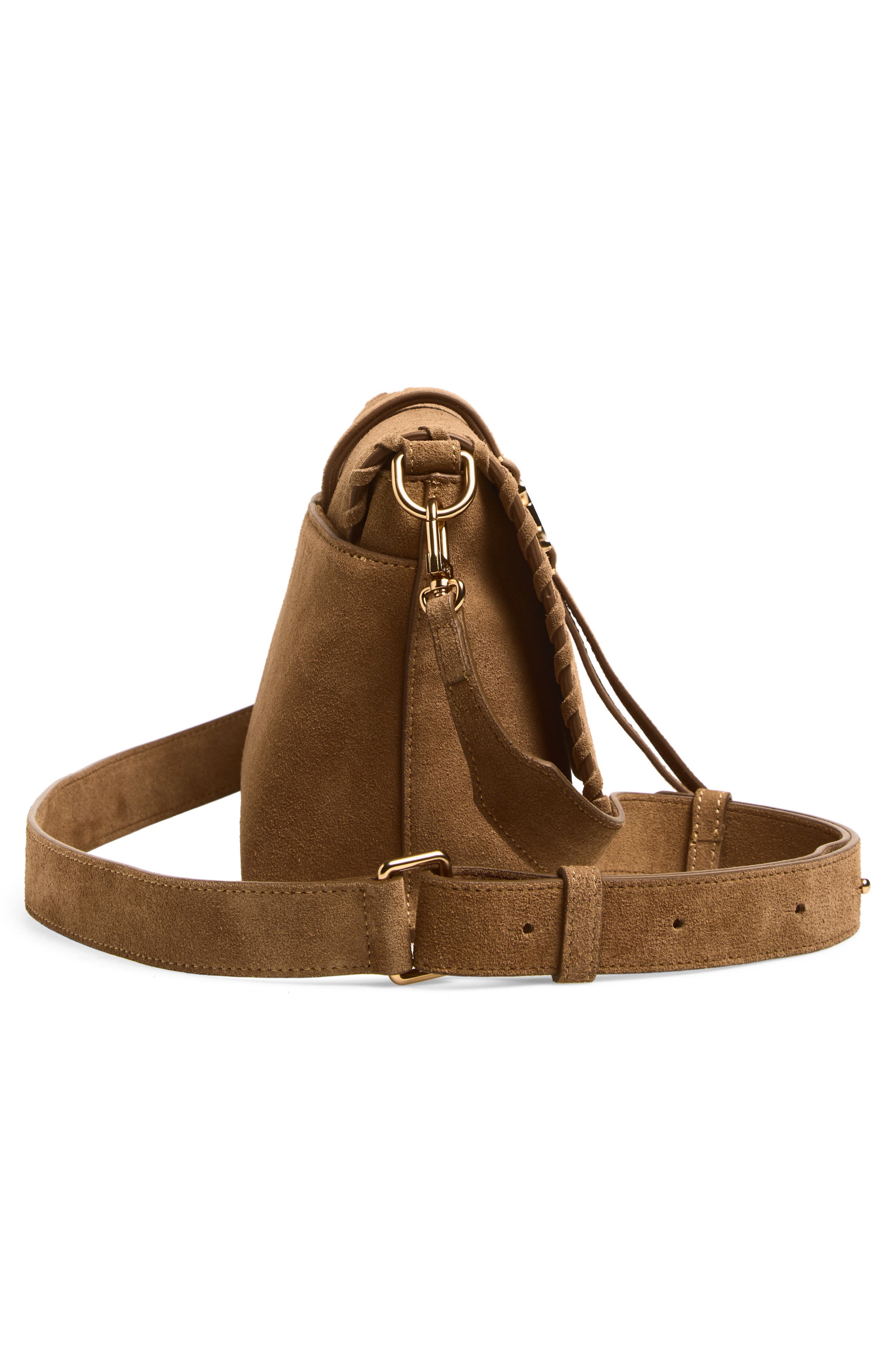 Sam Edelman Sylvia Suede Crossbody Bag, Alternate, color, Tan