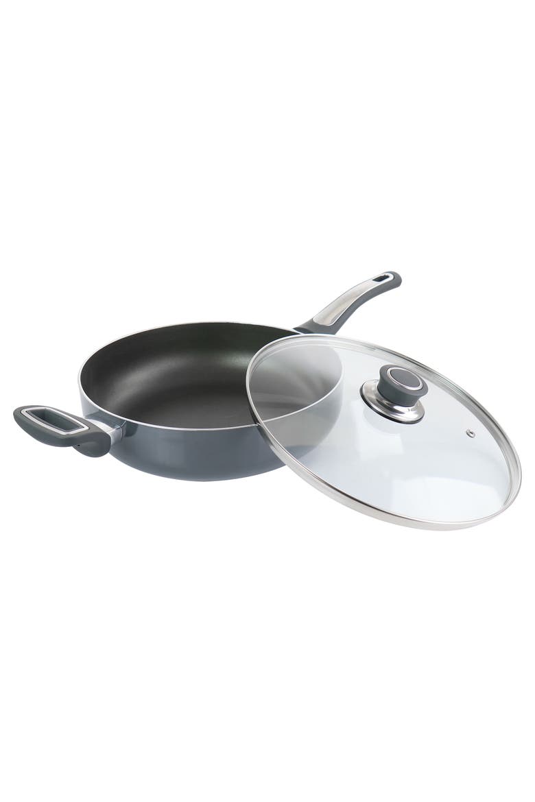 3.5 Quart Aluminum Saute Pan with Lid, Alternate, color, Grey