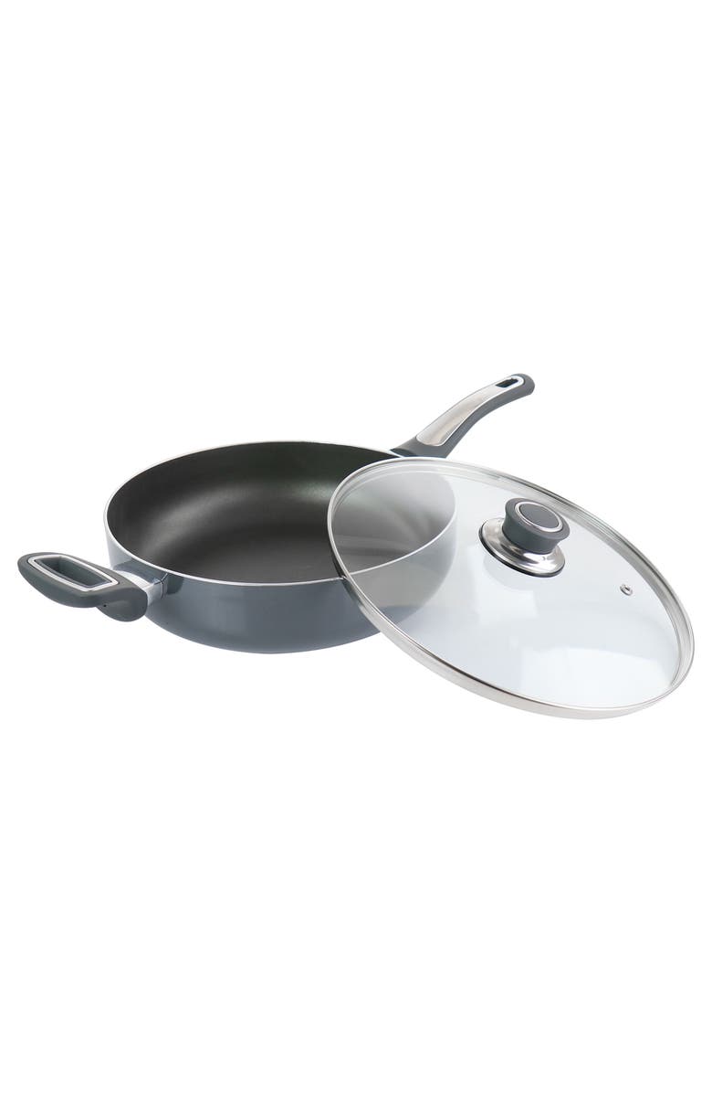 OSTER 3.5 Quart Aluminum Saute Pan with Lid, Alternate, color, Grey