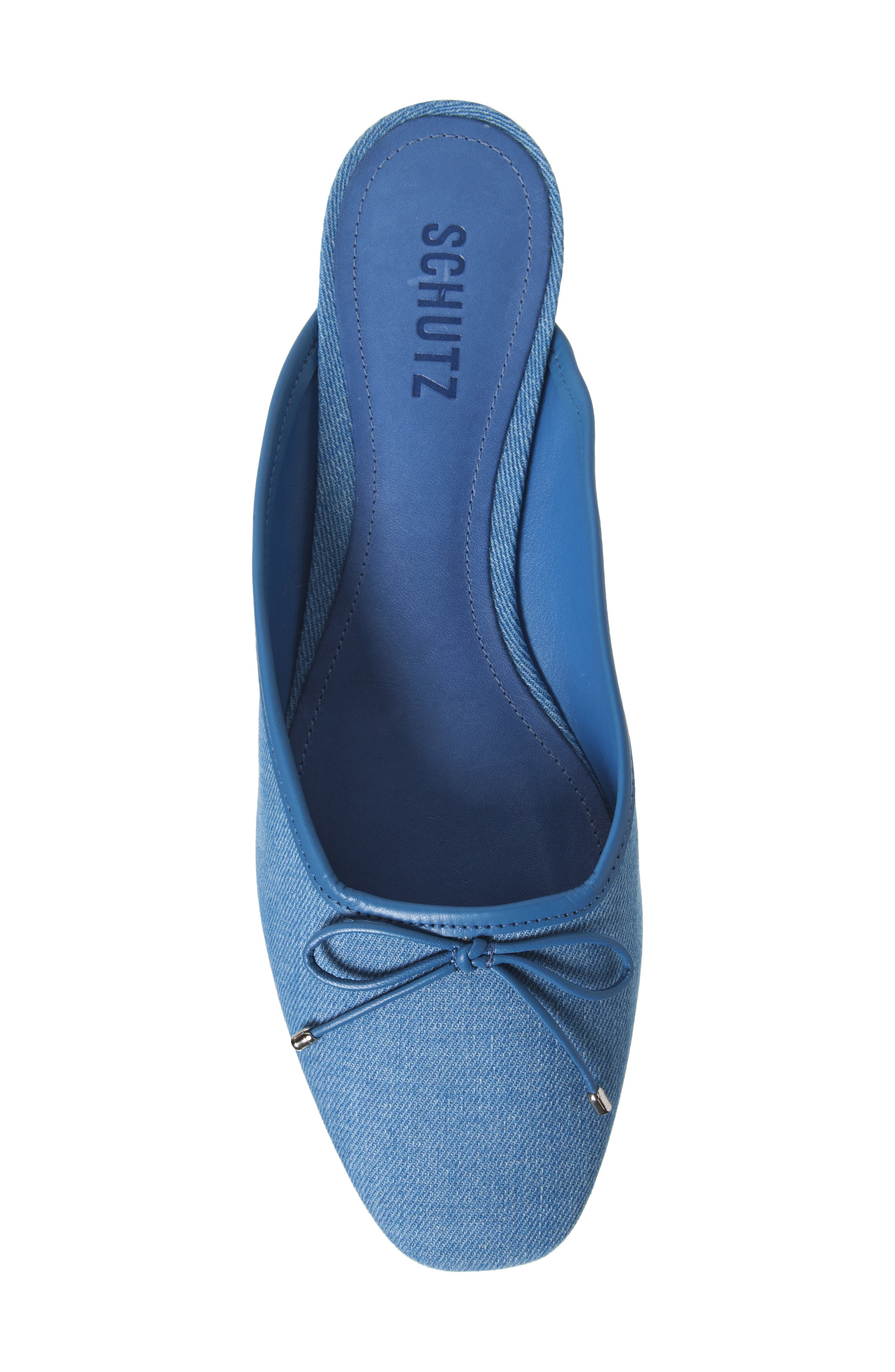 Schutz Arissa Denim Mule, Alternate, color, 