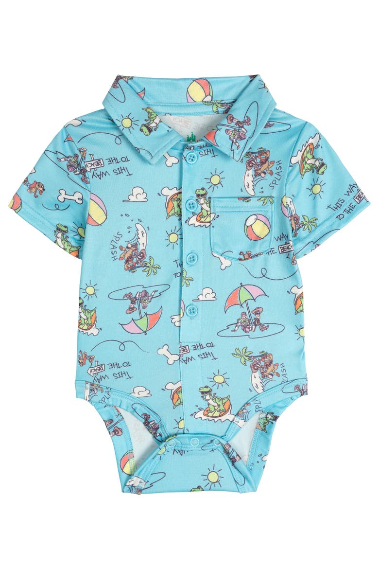 Toy Story Baby Boys' 2-Piece Bodysuit and Shorts Set, Alternate, color, Blue Yellow Toy Story