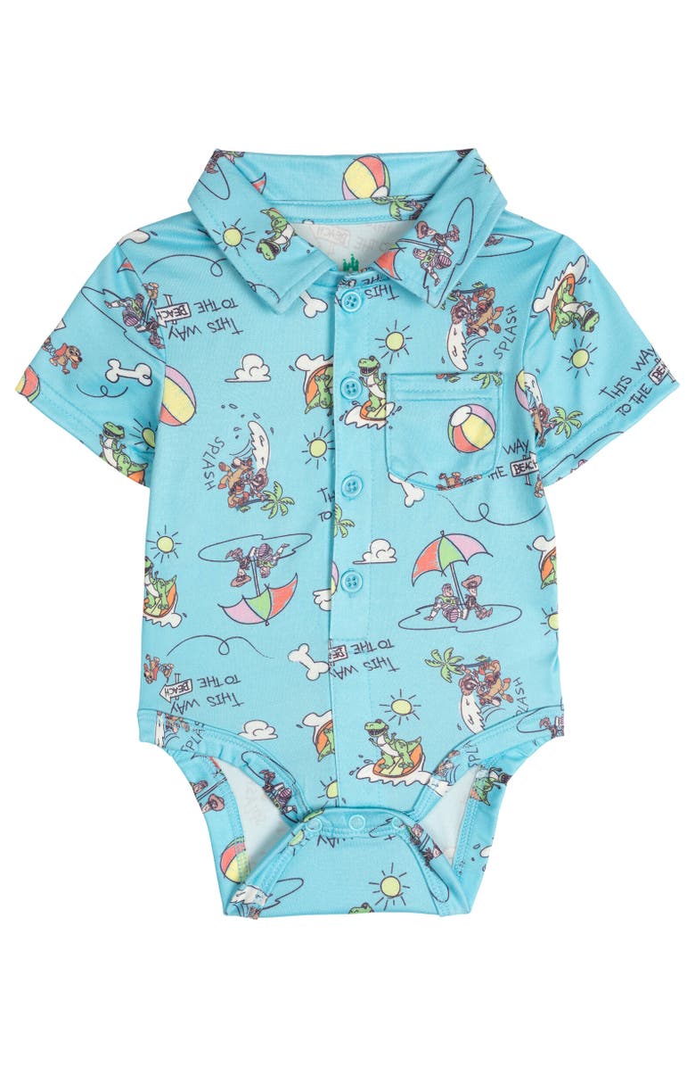 Disney Toy Story Baby Boys' 2-Piece Bodysuit and Shorts Set, Alternate, color, Blue Yellow Toy Story