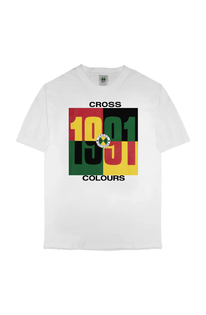 Cross Colours 1991 T-Shirt, Alternate, color, White