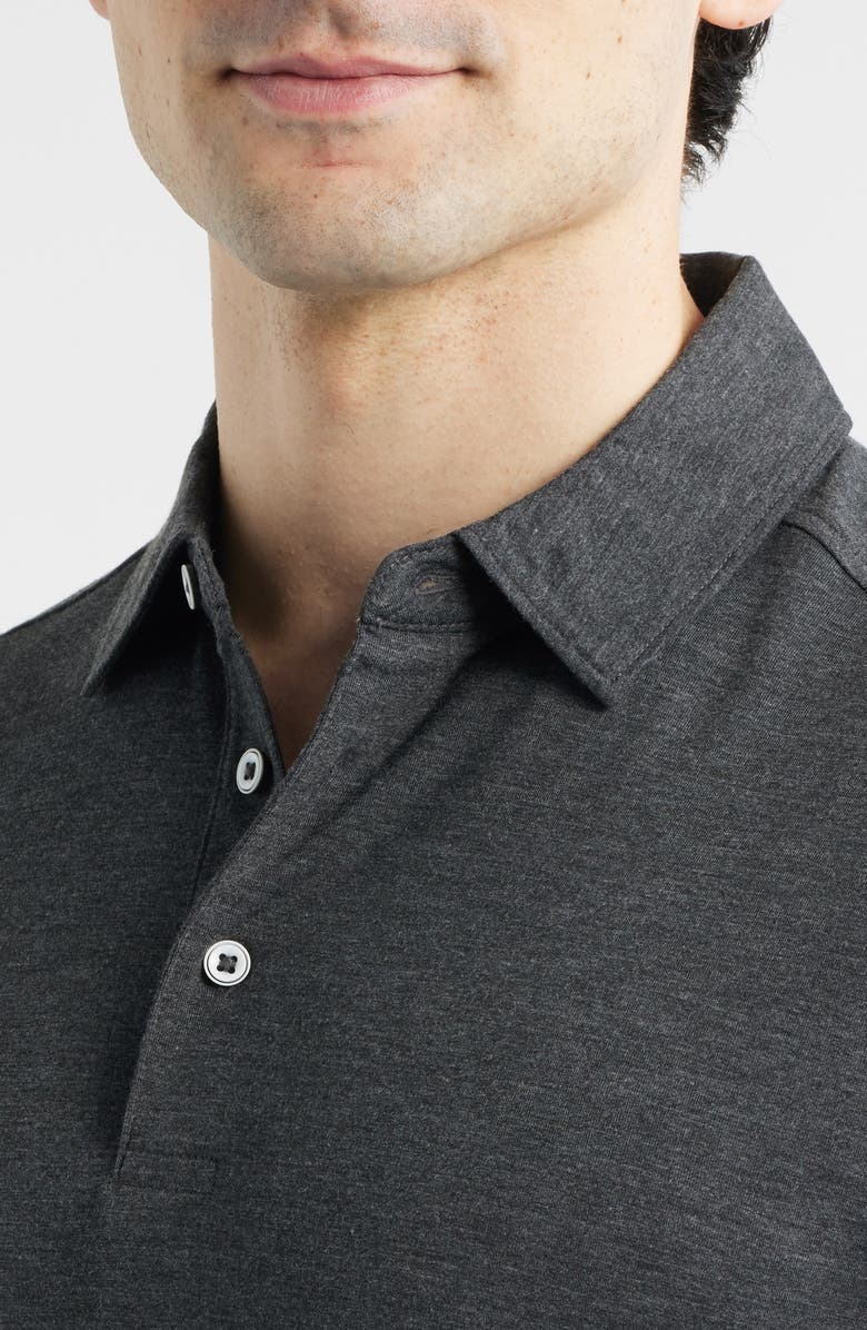 Johnston & Murphy XC+<sup>™</sup> Apex Heathered Performance Polo, Alternate, color, Charcoal Heather