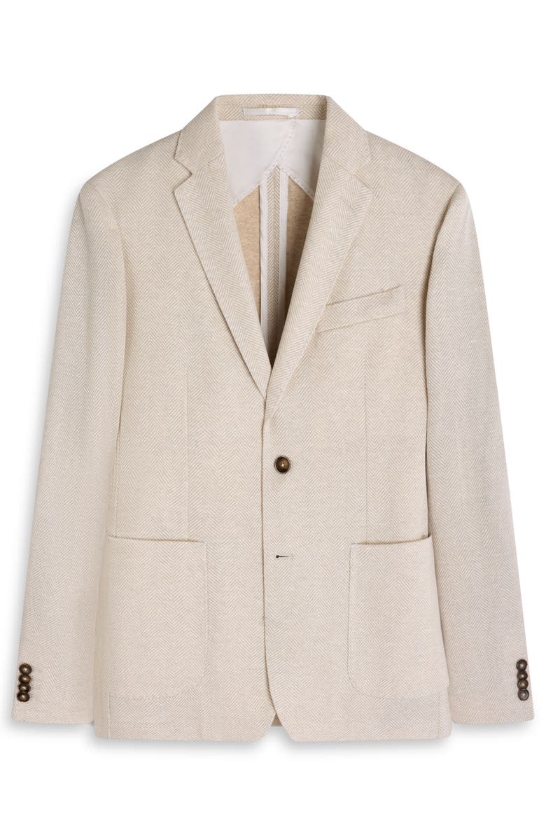 Bugatchi Tan Herringbone Knit Sport Coat, Alternate, color, Sand