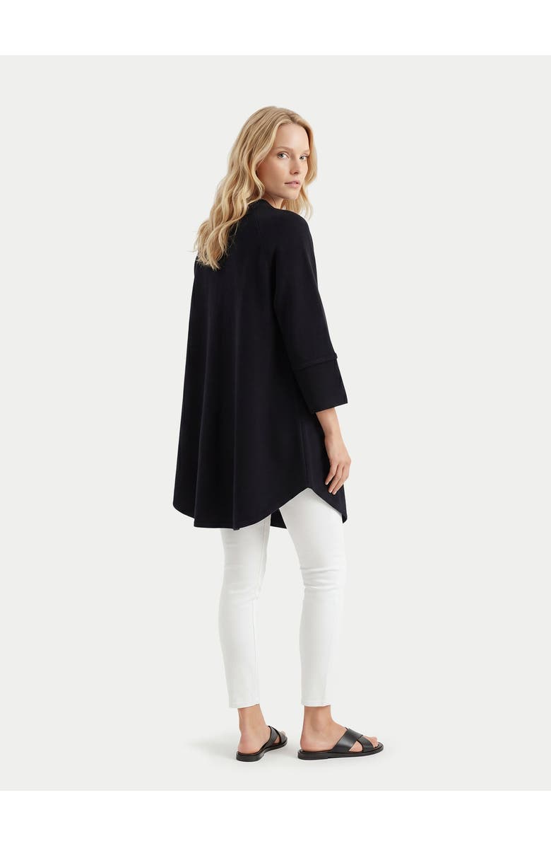 Gobi Cashmere Cashmere Button-Front Poncho, Alternate, color, Black