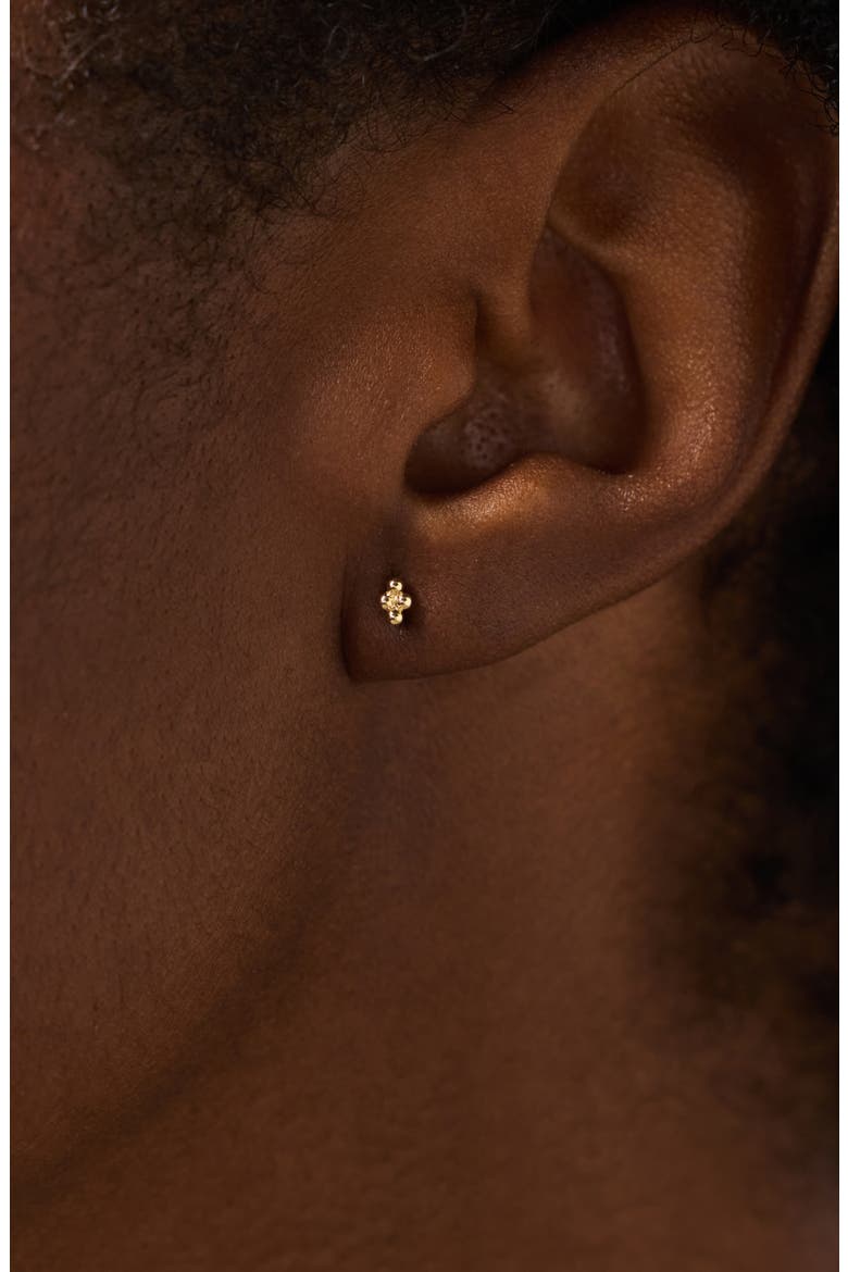 Gold Stud Earrings - Gold Bead Studs, Alternate, color, Gold