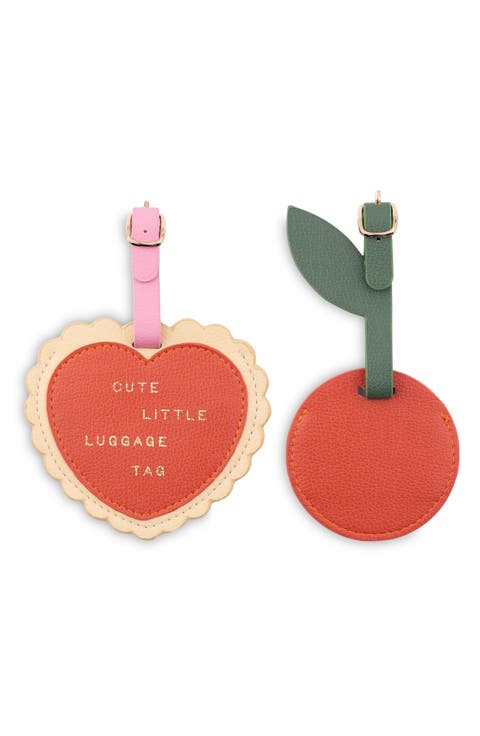 Set of 2 Faux Leather Luggage Tags