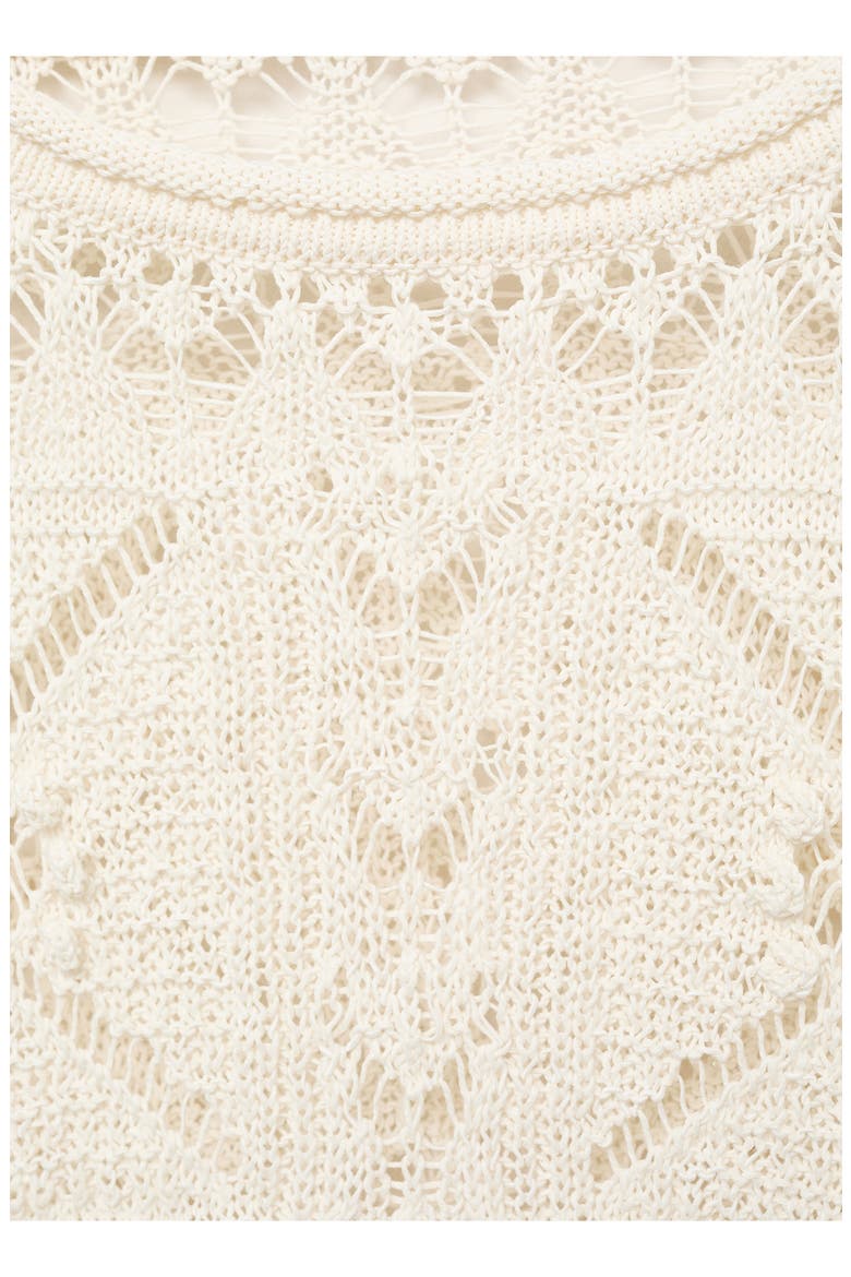 Openwork Sweater, Alternate, color, ECRU