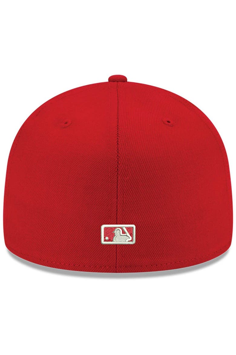 Men's New Era Red Toronto Blue Jays White Logo 59FIFTY Fitted Hat, Alternate, color, Red