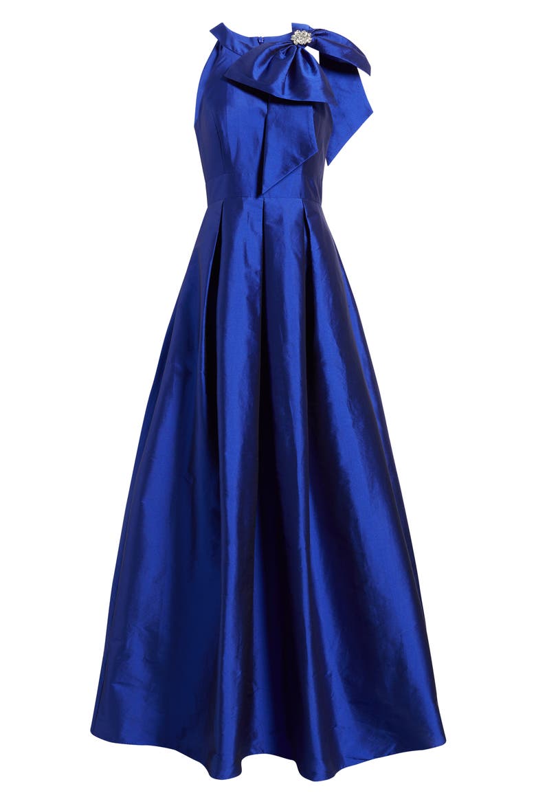 Bow Mikado Ballgown, Alternate, color, ROYAL