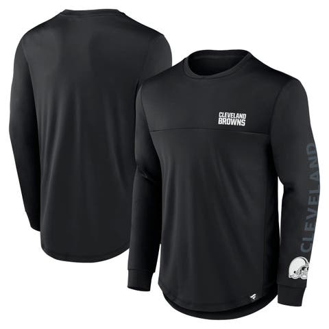 Men's Fanatics Black Cleveland Browns Blackout Long Sleeve T-Shirt