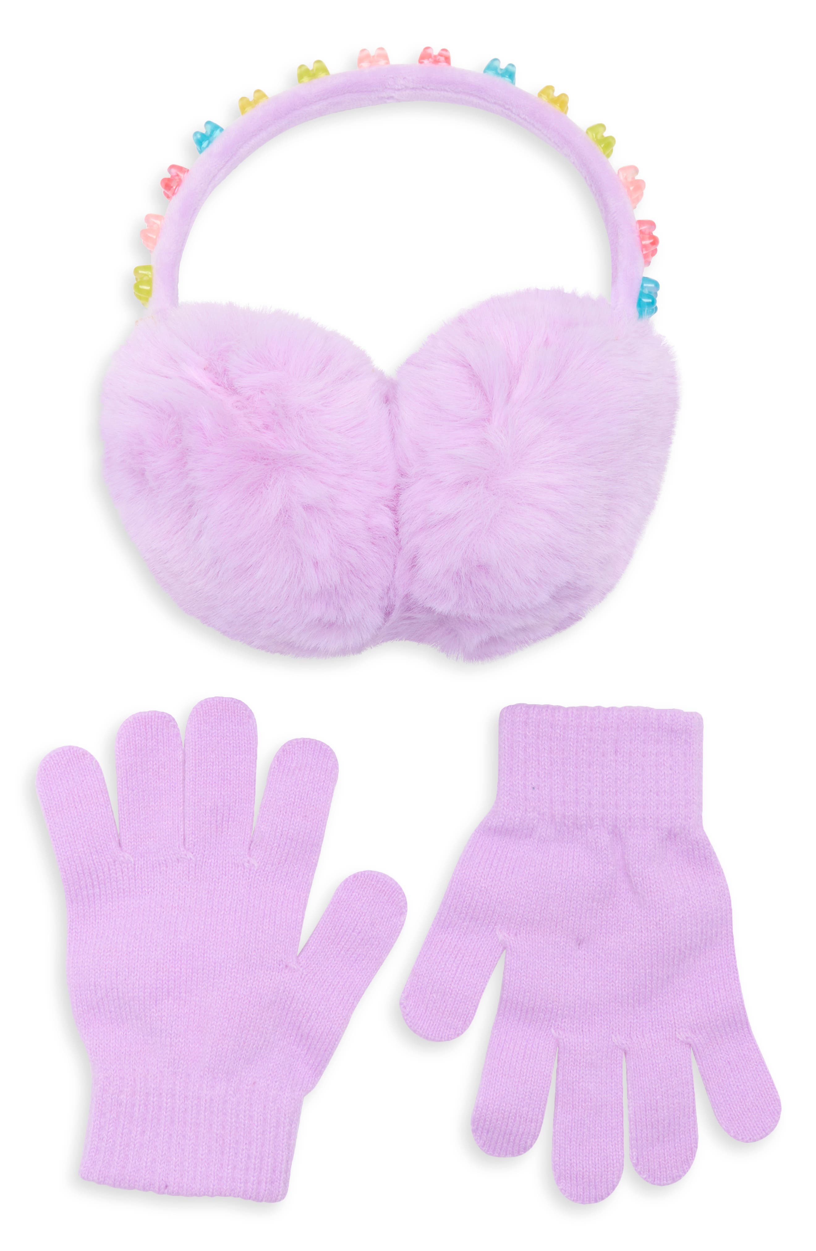 Kids' Gummy Bear Earmuffs & Gloves Set
