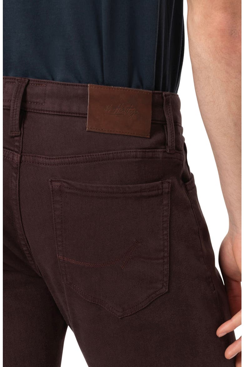 Charisma Relaxed Straight Leg Twill Pants, Alternate, color, BURGUNDY DIAGONAL