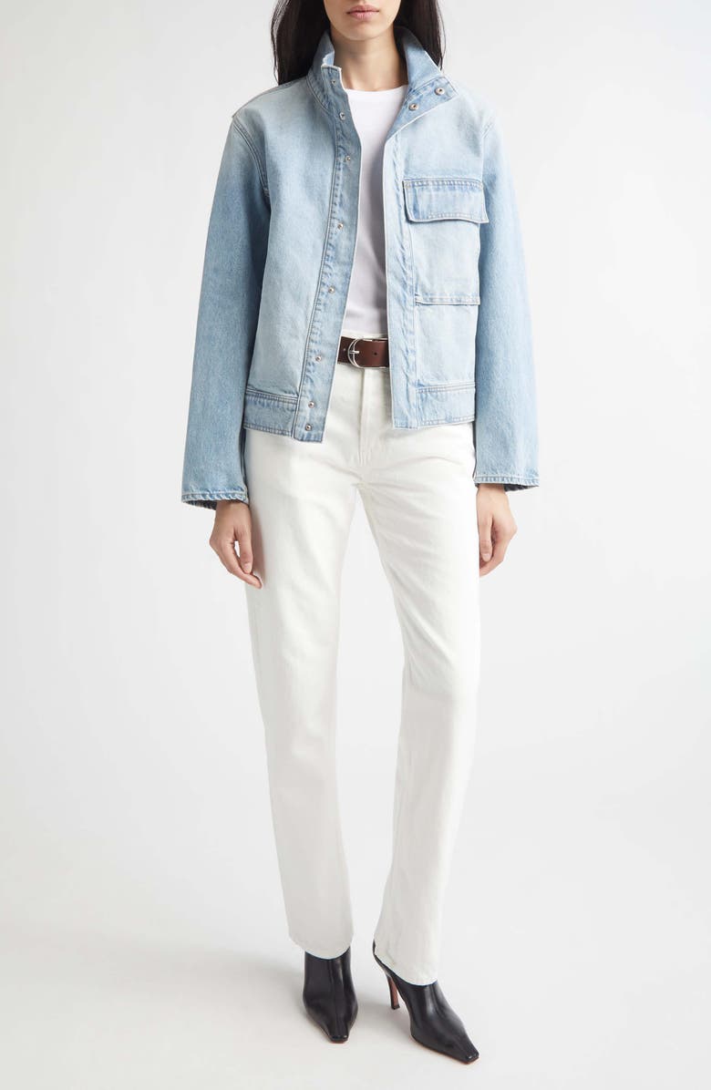 Nili Lotan Marilou Denim Jacket, Alternate, color, Alice Wash