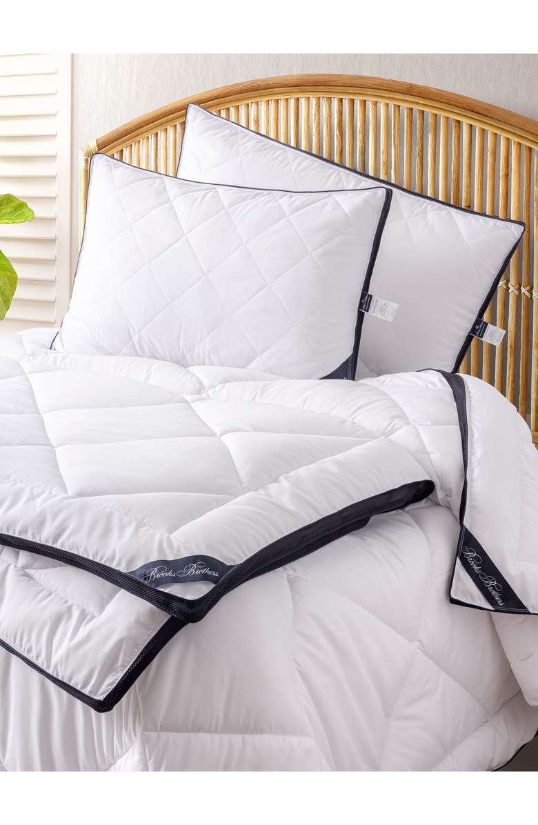 Brooks Brothers Climate Turkish Cotton Comforter, Alternate, color, White