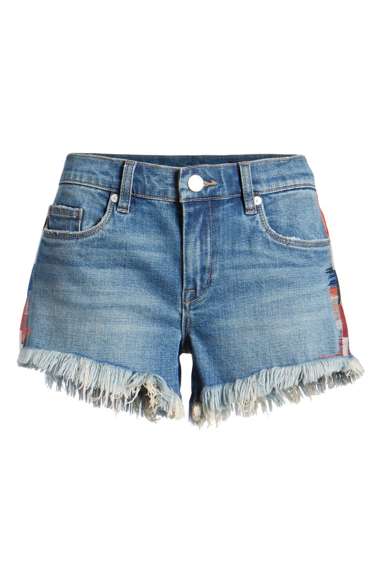 BLANKNYC The Astor Embroidered Denim Shorts, Alternate, color, 