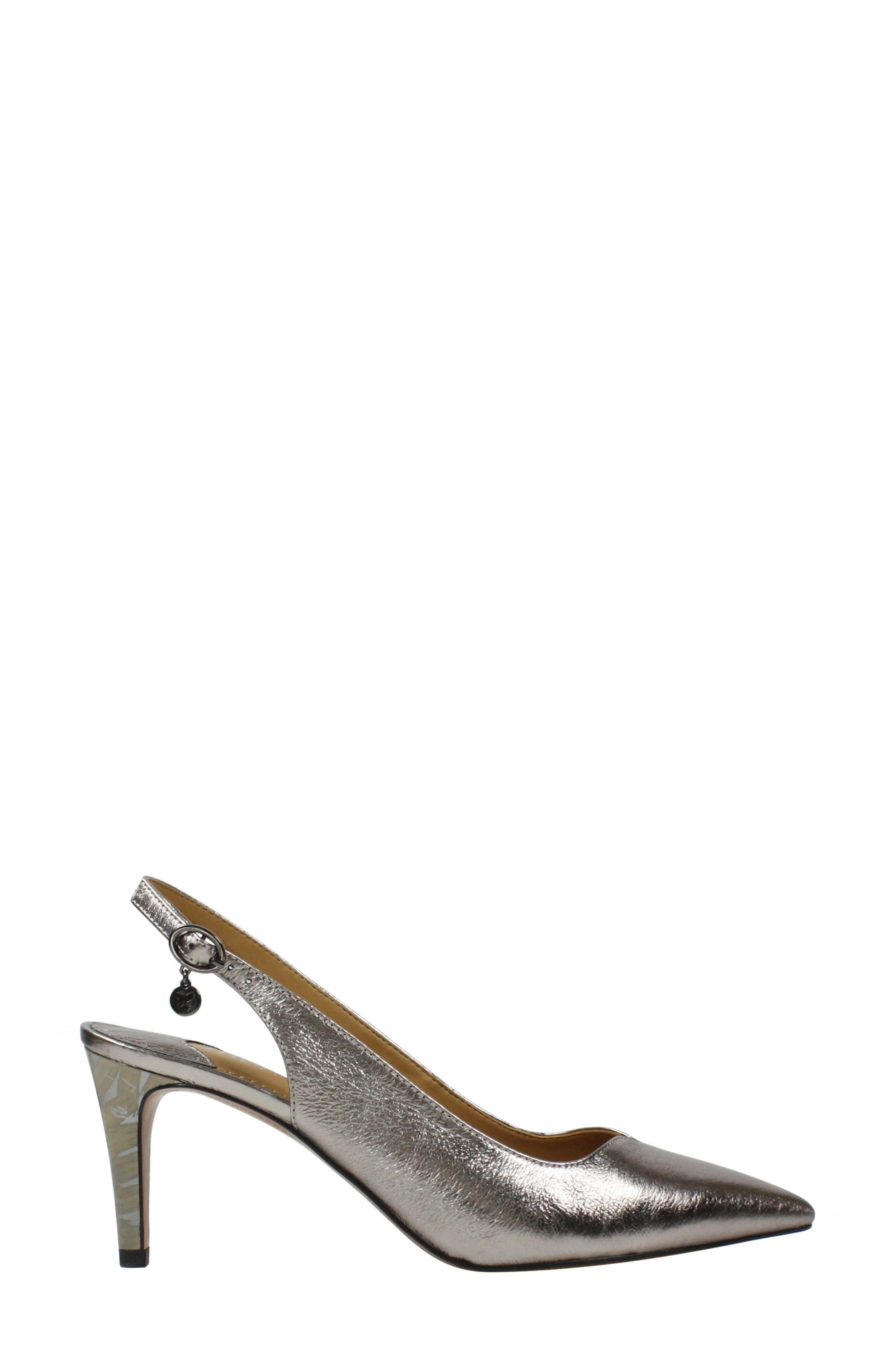 J. Renée Belamie Slingback Pump, Alternate, color, TAUPE METALLIC LEATHER