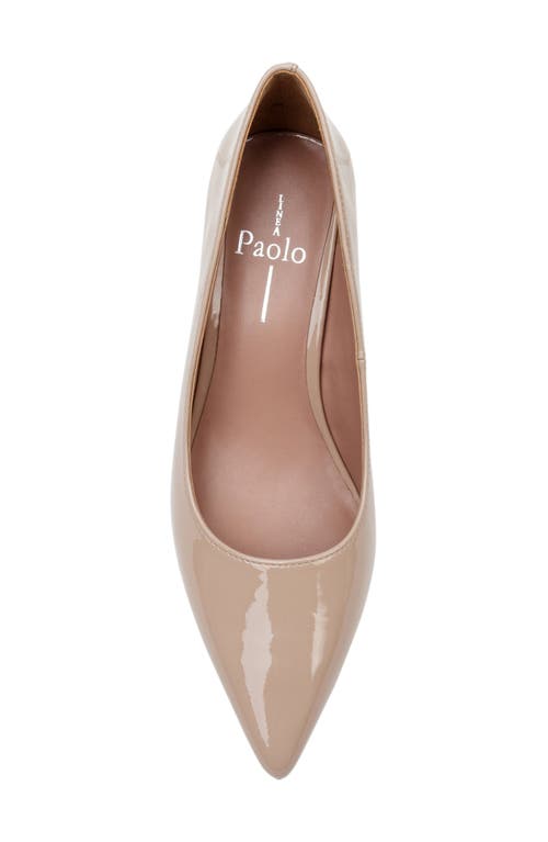 Linea Paolo Bilson Pointed Toe Pump In Nude Patent