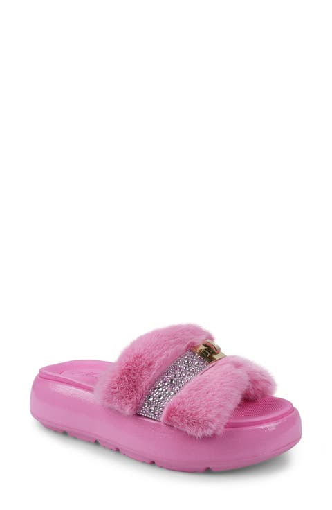 Finley Faux Fur Platform Sandal (Women)