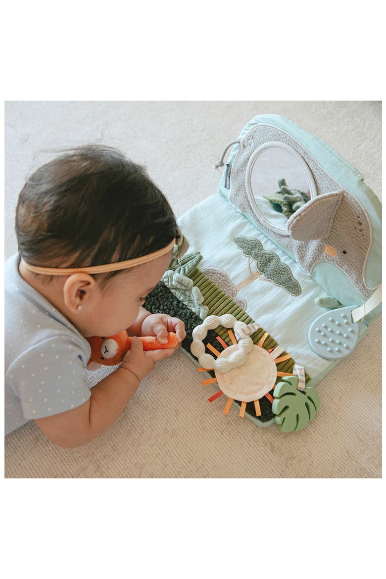 Elephant Tummy Time Toy, Alternate, color, GREEN