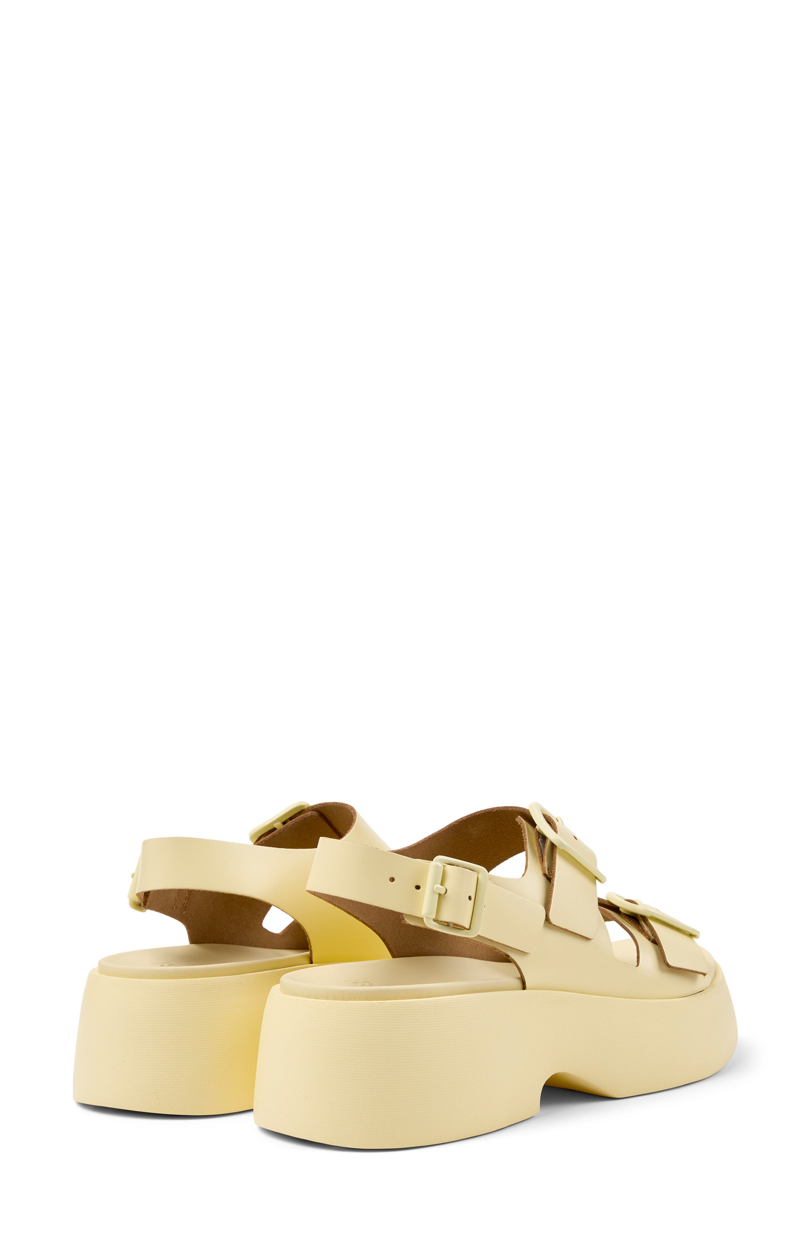 Camper Tasha Platform Sandal, Alternate, color, Light/ Pastel Yellow