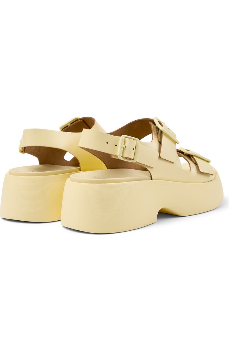 Camper Tasha Platform Sandal, Alternate, color, Light/ Pastel Yellow