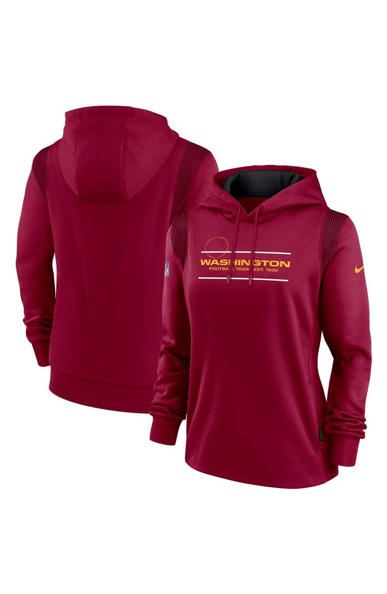 Nike Women's Nike Burgundy Washington Football Team Sideline Performance Pullover Hoodie, Main, color, 