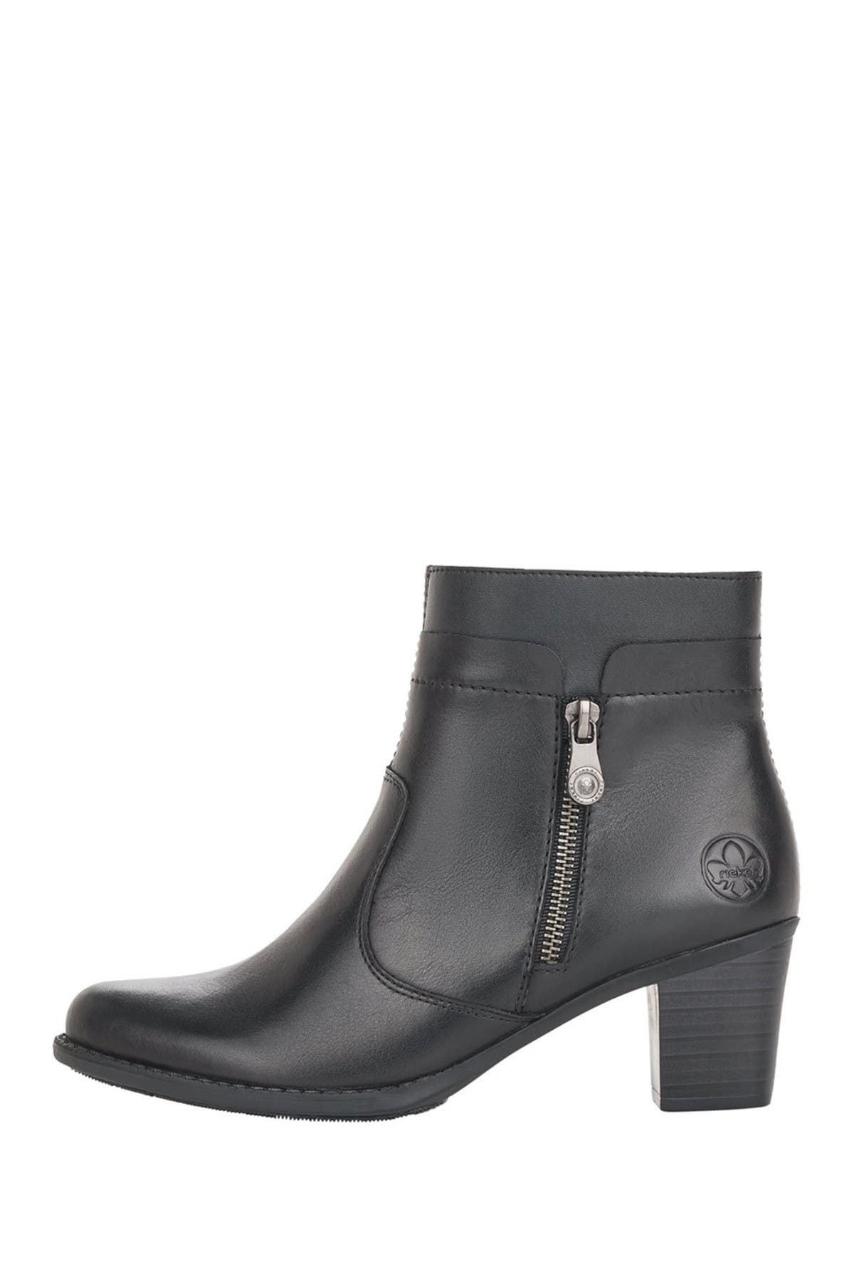 Rieker Ivonne Leather Block Heel Boot, Alternate, color, 