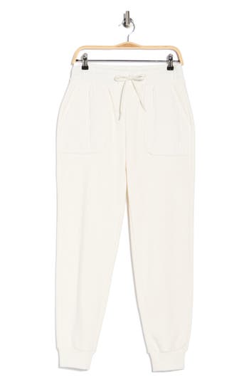 90 Degree By Reflex Silicon Fleece Joggers In White