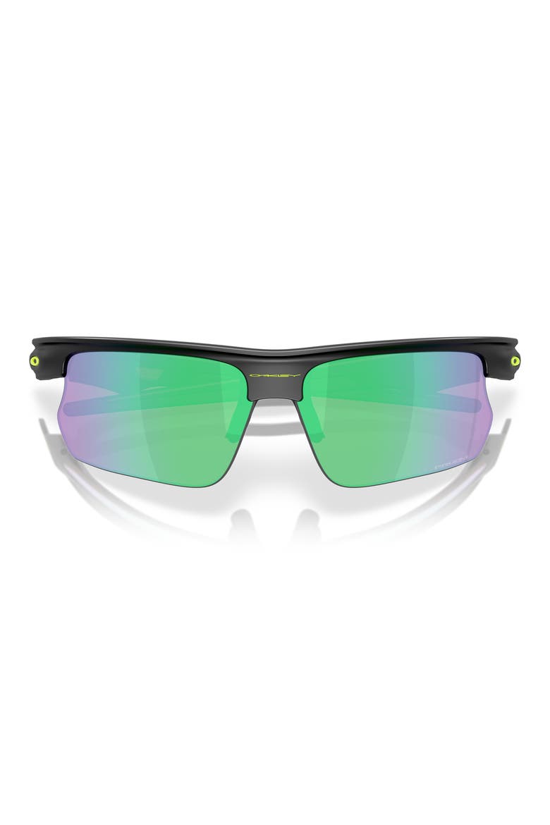 Bisphera 68mm Prizm™ Gradient Oversize Rectangular Sunglasses, Alternate, color, MATTE BLACK / PRIZM ROAD JADE
