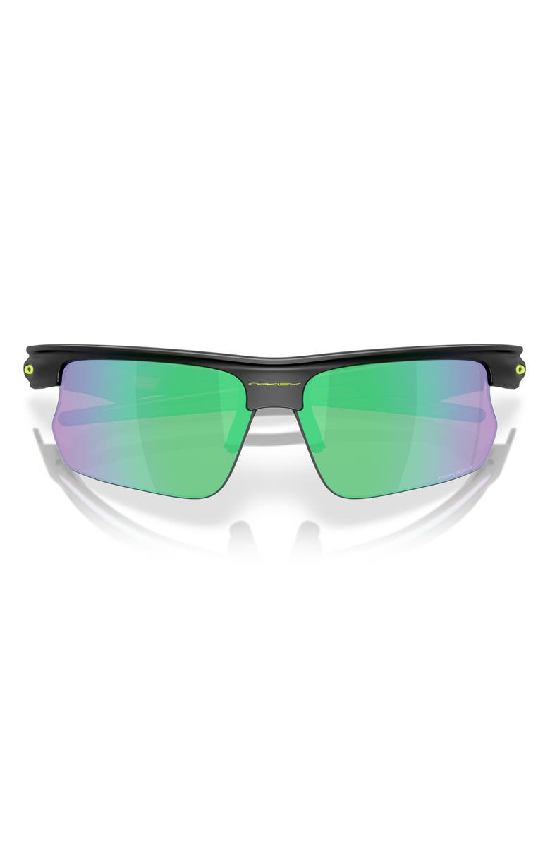 Oakley Bisphera 68mm Prizm<sup>™</sup> Gradient Oversize Rectangular Sunglasses, Alternate, color, Matte Black / Prizm Road Jade