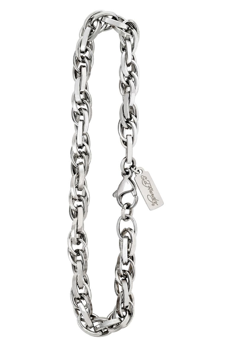 Men's Rolo Chain Bracelet, Alternate, color, SILVER