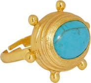 Ottoman Hands Zand Turquoise Cocktail Ring