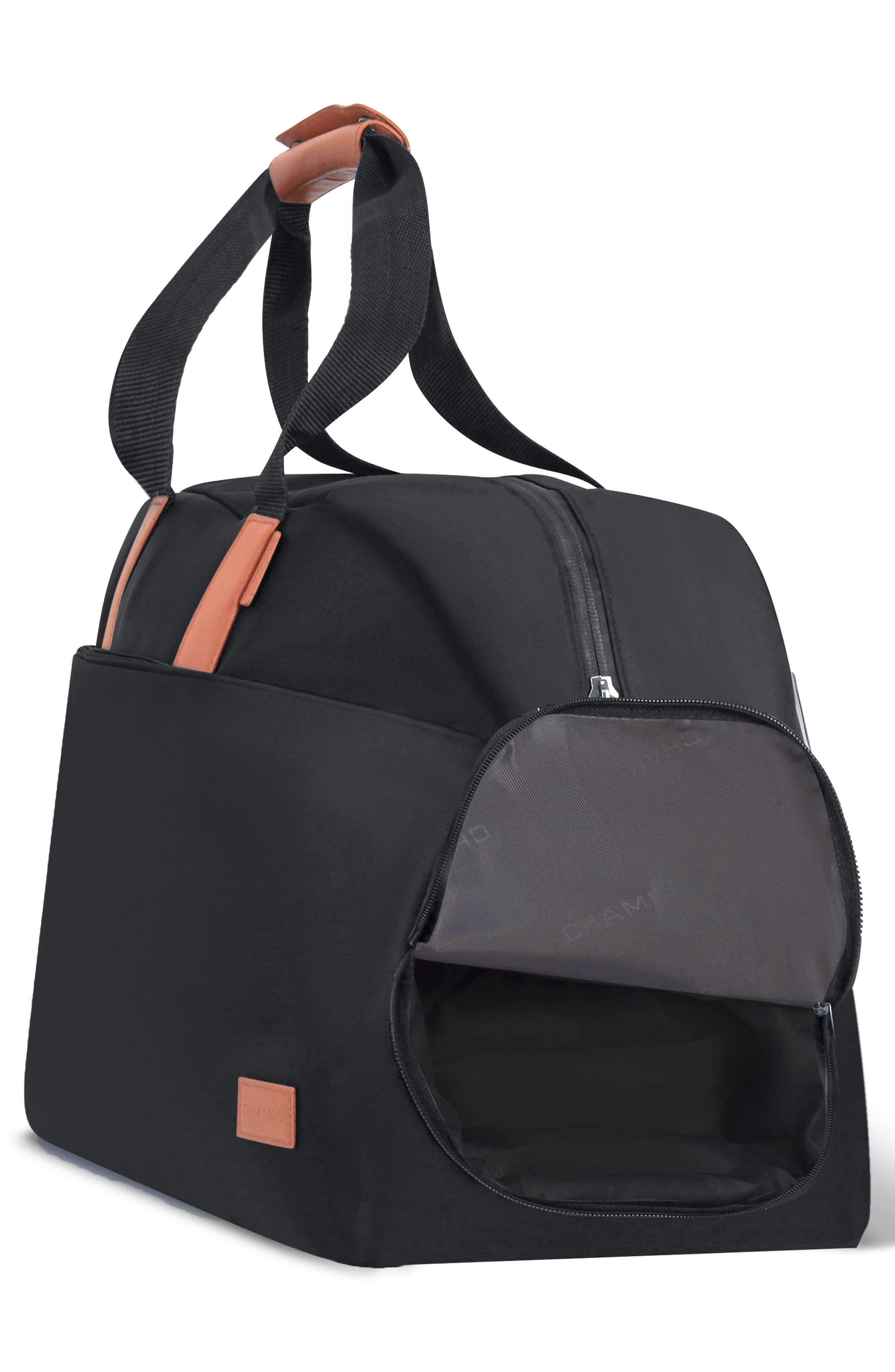 CHAMPS Water Resistant Nylon Duffle Bag, Alternate, color, Black