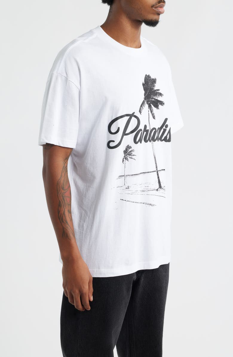The Forecast Agency Paradise Palm Cotton Graphic T-Shirt, Alternate, color, White